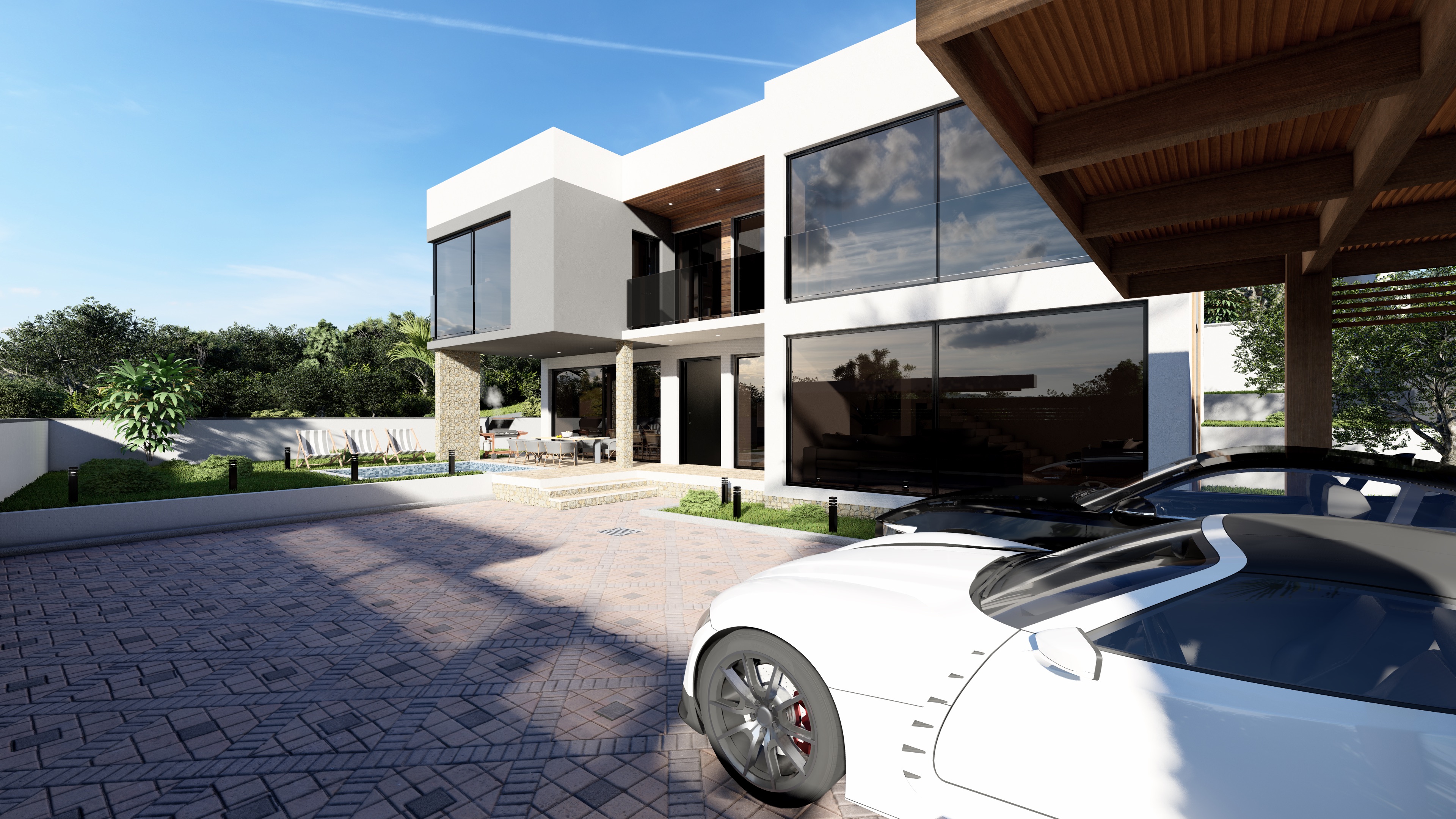 Villa A Front View