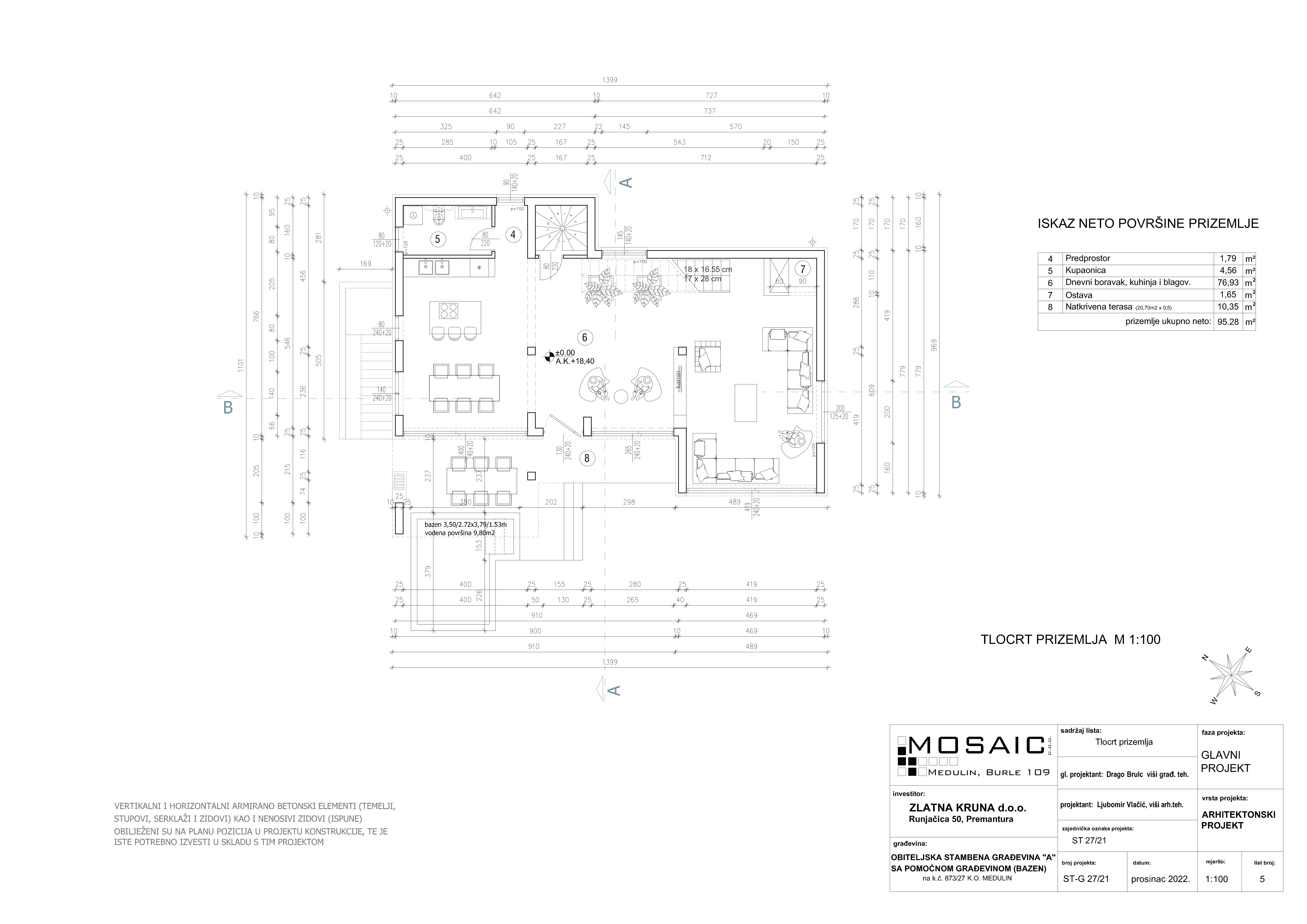 Villa A Basement Plan