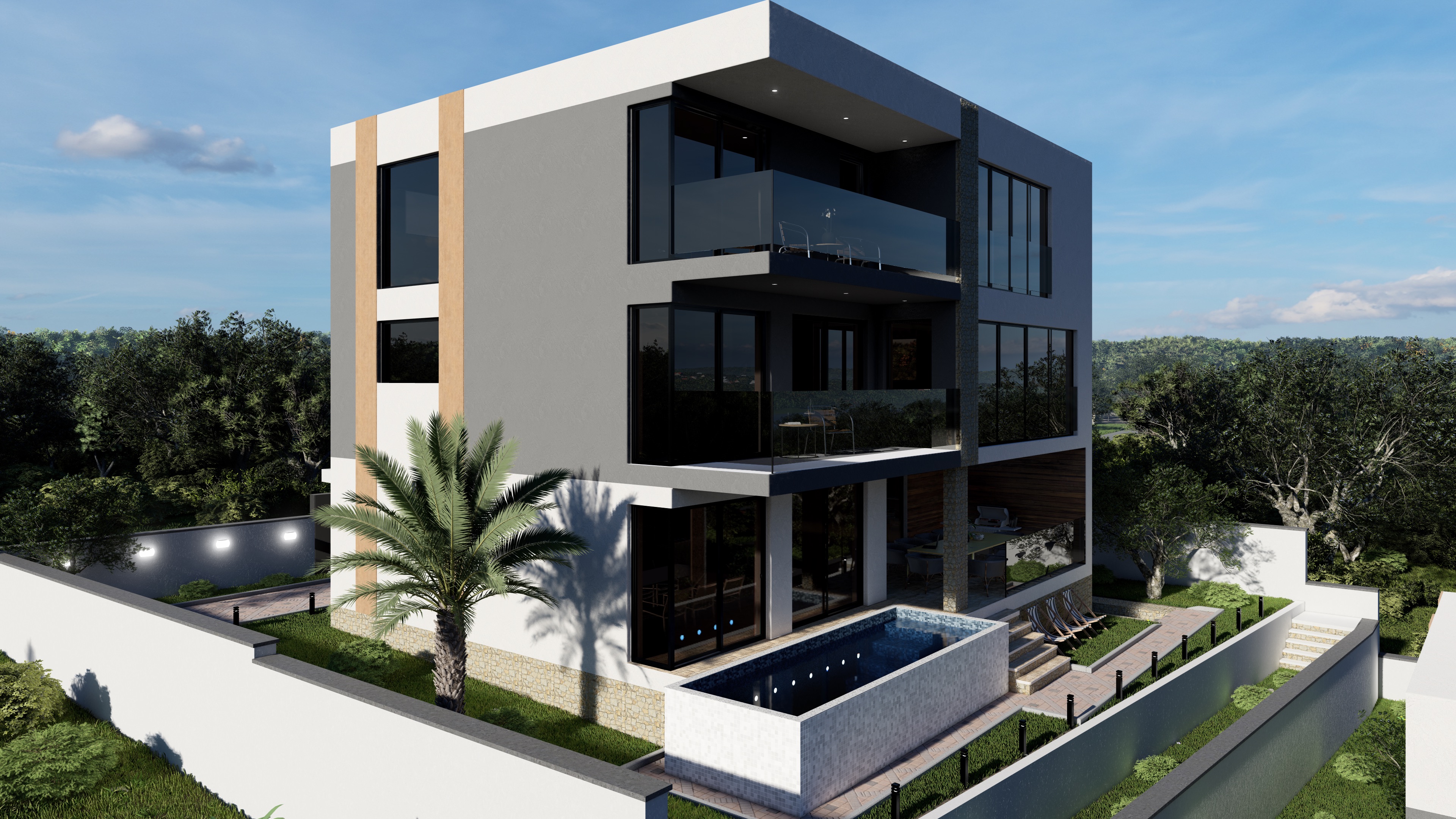 Villa B Front View